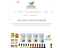 Tablet Screenshot of naturabiofoods.com